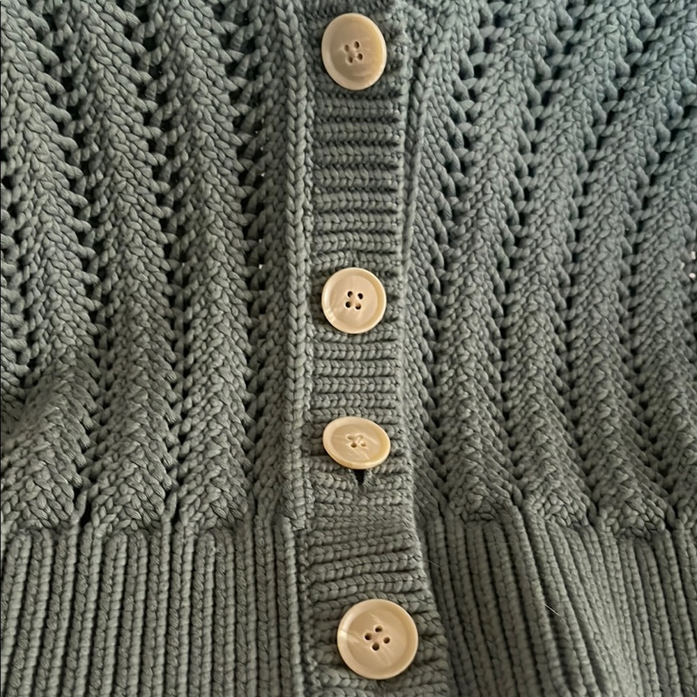 Cozy Olive Green Cardigan Sweater - Picture 11 of 15